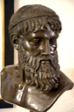 Poseidon Bronze Büste - Griechische Mythologie auf Sockel – Bild 5