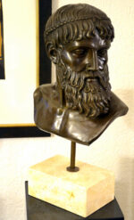 Poseidon Bronze Büste - Griechische Mythologie auf Sockel – Bild 6