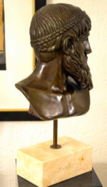 Poseidon Bronze Büste - Griechische Mythologie auf Sockel – Bild 7