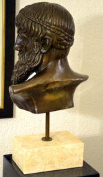 Poseidon Bronze Büste - Griechische Mythologie auf Sockel – Bild 8