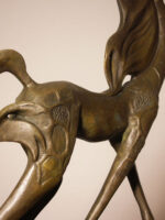 Syrealistisches Bronze Pferd mit Künstlersignatur - Hommage an S. Dali – Bild 2
