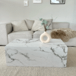 Maxine Couchtisch weiß Marmoroptik 90x50 cm – Bild 3