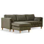 Ellis - Rechts- und linkswendbares Sofa mit Chaiselongue, grüner Samt - L: 215 x T: 82 x H: 78 cm – Bild 6