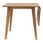 Ezra - Klapptisch aus Eiche mit Verlängerungsplatten aus lackiertem Eichenfurnier - 80/120 x 80 cm – Bild 6