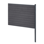Finley WPC-Sichtschutzzaun Endmodul - H: 150 x L: 185 cm - Schwarz