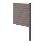 Finley WPC-Sichtschutzzaun Endmodul - H: 150 x L: 95 cm - Braun