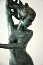 Jugendstil Akt -Bronzeskulptur signiert Frishmuth auf Marmorsockel – Bild 15