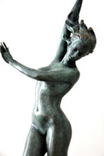 Jugendstil Akt -Bronzeskulptur signiert Frishmuth auf Marmorsockel – Bild 5