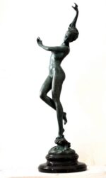 Jugendstil Akt -Bronzeskulptur signiert Frishmuth auf Marmorsockel – Bild 2