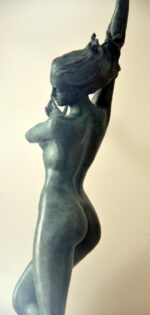 Jugendstil Akt -Bronzeskulptur signiert Frishmuth auf Marmorsockel – Bild 10