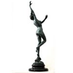 Jugendstil Akt -Bronzeskulptur signiert Frishmuth auf Marmorsockel