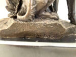 Mythologie Bronzefigur Hades mit Höllenhund mit Künstlersignatur – Bild 14