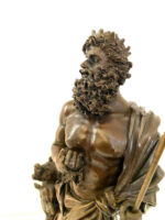 Mythologie Bronzefigur Hades mit Höllenhund mit Künstlersignatur – Bild 10