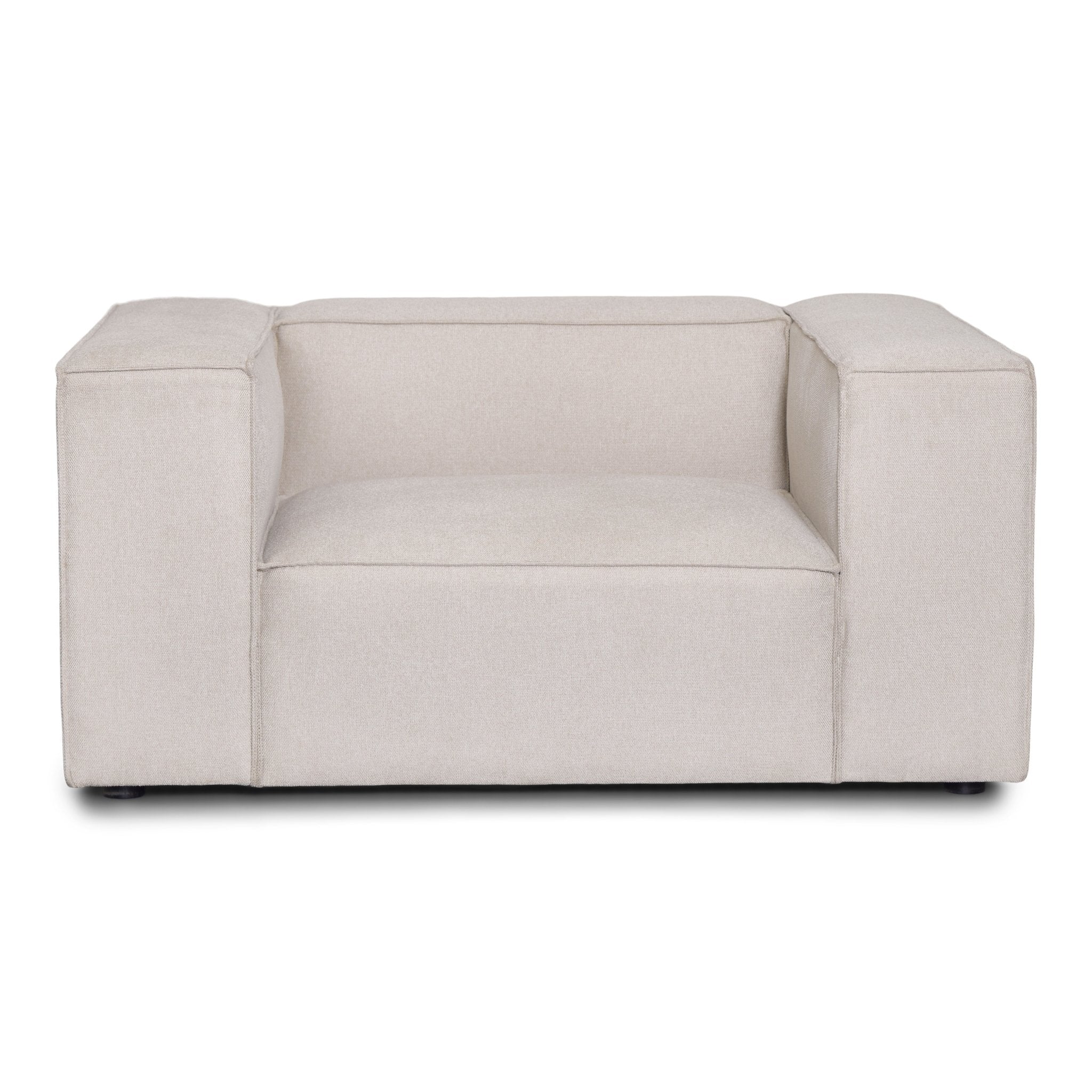 Haileylaenestol_5 Hailey Sessel in Beige L: 136 × T: 100 × H: 64 cm – Bild 1