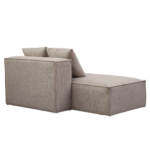 Hailey - Modul mit halber Rückenlehne, links ausgerichtet, in sand, L: 148 x T: 100 x H: 65 cm – Bild 4
