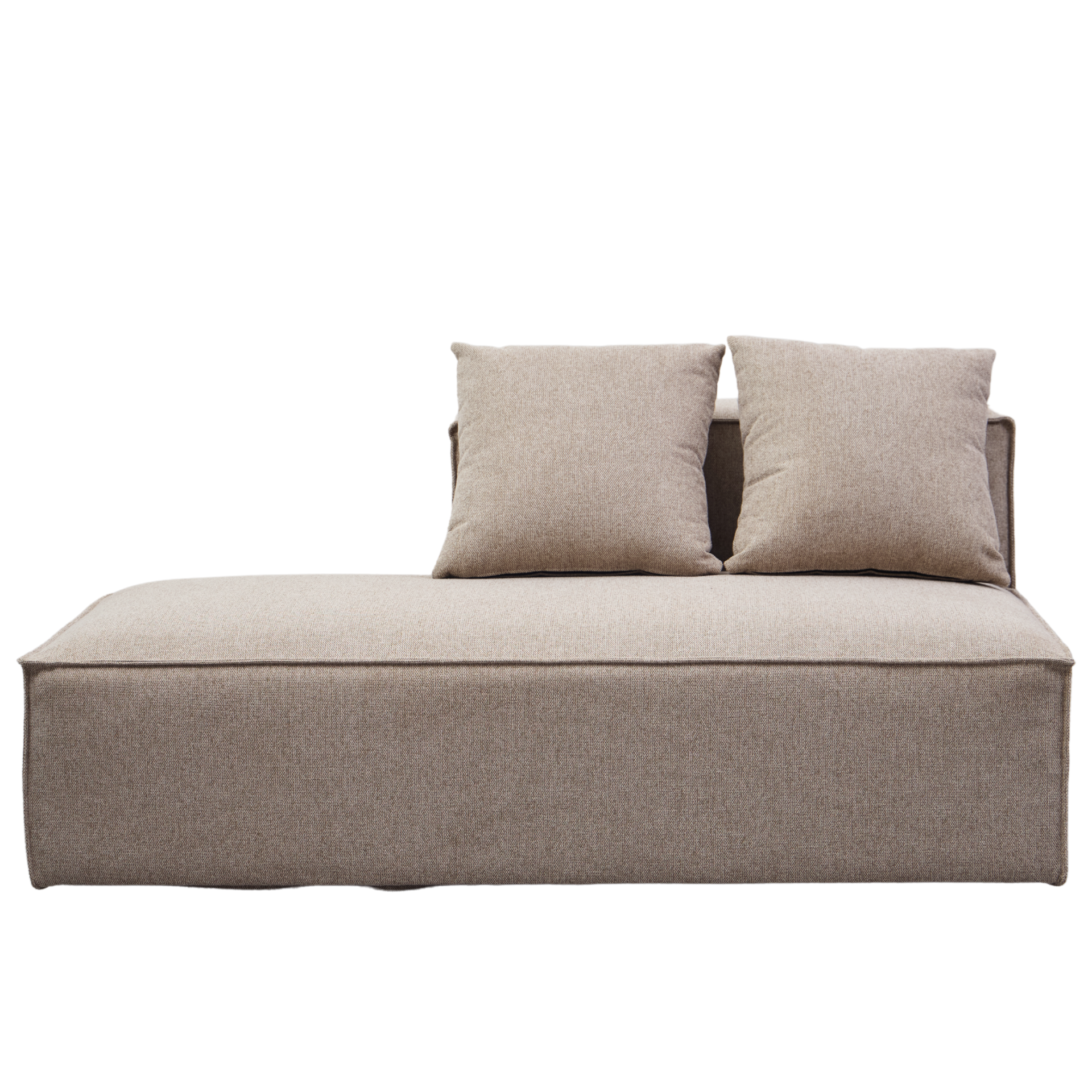 Halvtryglaen-venstre_4 Hailey - Modul mit halber Rückenlehne, links ausgerichtet, in sand, L: 148 x T: 100 x H: 65 cm – Bild 1