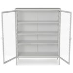 Herman Glas Vitrine - Weißes Metall 80x40x105cm – Bild 2