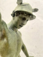 Bronze Skulptur Hermes der Götterbote signiert Giovanni Bologna auf Marmorsockel – Bild 11