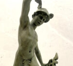 Bronze Skulptur Hermes der Götterbote signiert Giovanni Bologna auf Marmorsockel – Bild 10