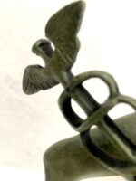 Bronze Skulptur Hermes der Götterbote signiert Giovanni Bologna auf Marmorsockel – Bild 12