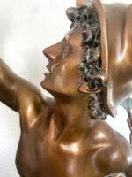 2 Meter hohe Bronze Skulptur nach Giovanni da Bologna Hermes der Götterbote – Bild 11
