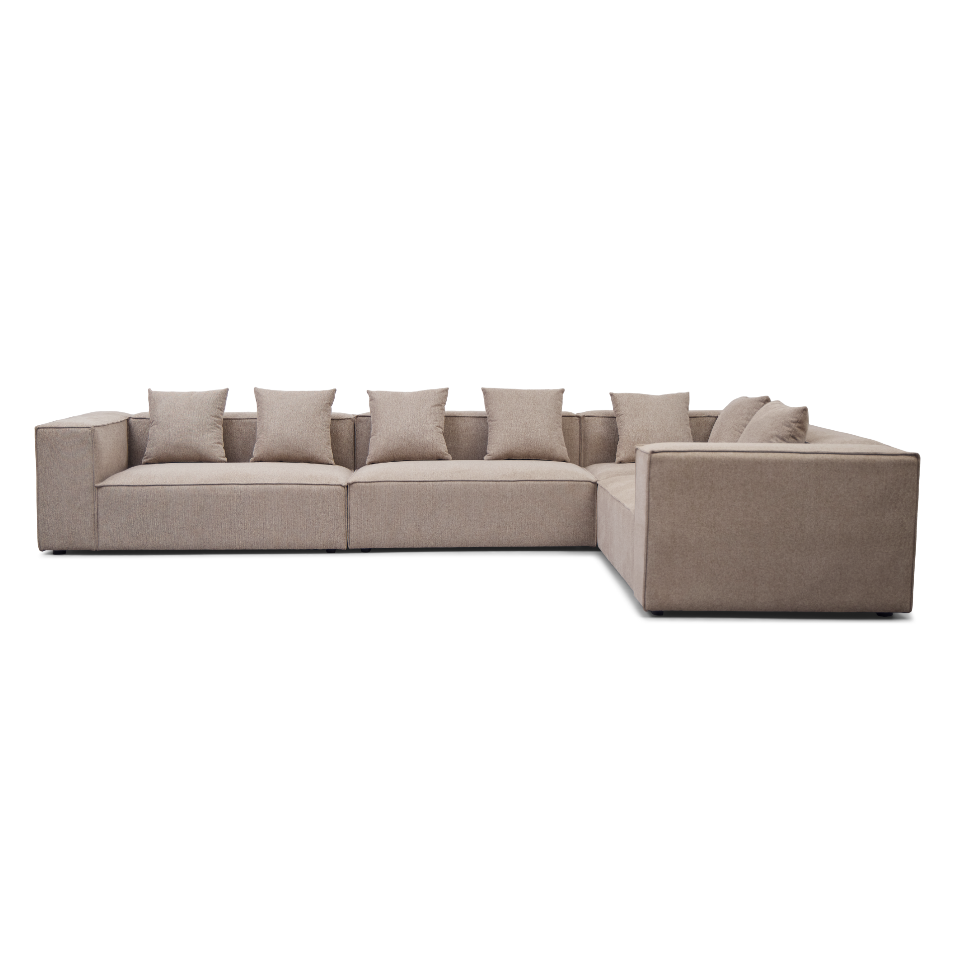 Hjoernesofa-hoejrevendt Hailey – Ecksofa Modulsofa Sand mit 4 Modulen (Aufstellung 2) L: 368 x T: 247 x H: 65 cm – Bild 1