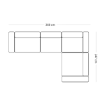 Hailey – Ecksofa Modulsofa Sand mit 4 Modulen (Aufstellung 2) L: 368 x T: 247 x H: 65 cm – Bild 6