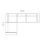 Hailey – Ecksofa Modulsofa in Sand mit 4 Modulen (Aufstellung 1) L: 368 x T: 247 x H: 65 cm – Bild 6