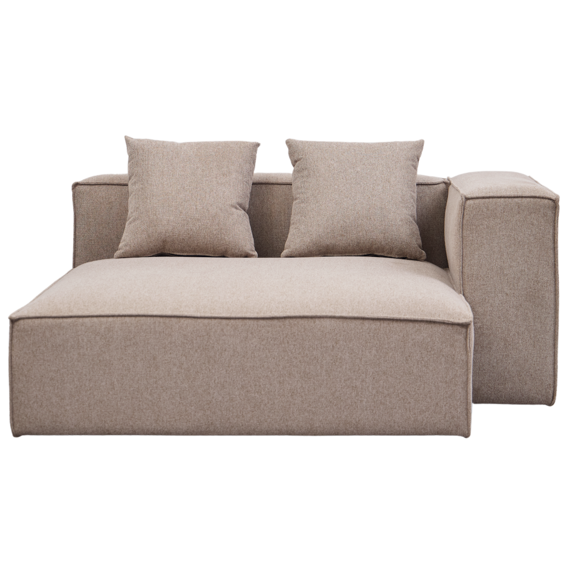 Hoejrevendtchaiselong-1 Hailey – rechtes Récamiere-Modul in sand, L: 147 x T: 148 x H: 65 cm – Bild 1