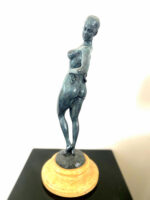 Bronzefigur-  Bronze Akt signiert Raymondo  auf Marmorsockel – Bild 3