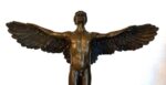 Mythologie Bronzefigur - Ikarus signiert Weinmann auf Marmorsockel – Bild 2