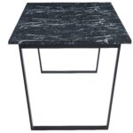Karl - Esstisch in Mattschwarz mit Marmoroptik - 210cm x 90cm – Bild 4