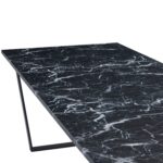 Karl - Esstisch in Mattschwarz mit Marmoroptik - 210cm x 90cm – Bild 3