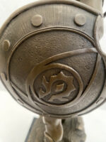 Bronzefigur Spartaner mit Speer und Schild - Bronze Krieger auf Marmorsockel – Bild 15