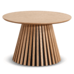 Lewis Lamellen-Couchtisch in natürlicher Eichenoptik Ø70 cm