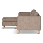 Lulu - Wendesofa mit Chaiselongue rechts und links in Sand - L: 215 x T: 82 x H: 78 cm – Bild 4