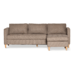 Lulu - Wendesofa mit Chaiselongue rechts und links in Sand - L: 215 x T: 82 x H: 78 cm