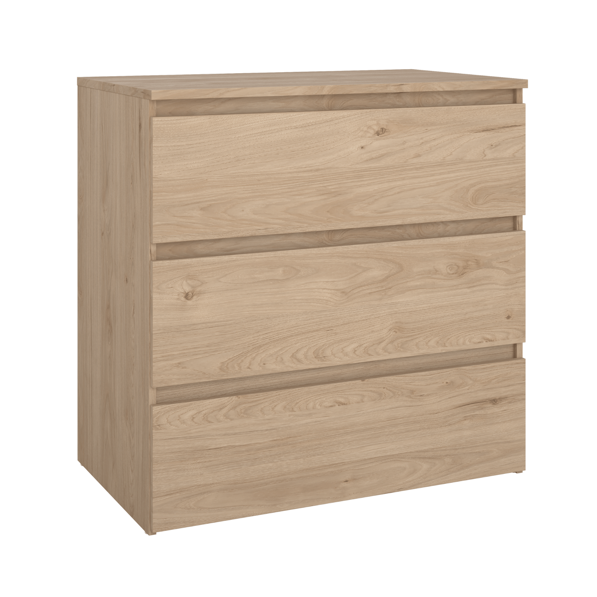 Maise3skuffer-eg_2 Maise Kommode H:70 x B:70 x T:41 cm mit 3 Schubladen in Eichenoptik – Bild 1