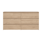 Maise Kommode H:70 x B:138 x B:41 cm mit 6 Schubladen in Eichenoptik – Bild 3