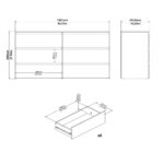 Maise Kommode H:70 x B:138 x B:41 cm mit 6 Schubladen in Eichenoptik – Bild 9
