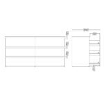 Maise Kommode H:70 x B:138 x B:41 cm mit 6 Schubladen in Eichenoptik – Bild 8