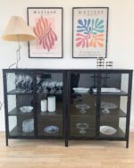 Herman Vitrine - Schwarzes Metall 80x40x105cm – Bild 5