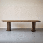 Matteo - Dielentisch mit Lattenrost aus massiver Räuchereiche 300x120x77 cm – Bild 4