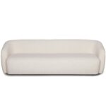 Melisa - 3-Sitzer Sofa aus weißem Boucle L: 217 x T: 82 x H: 66 cm