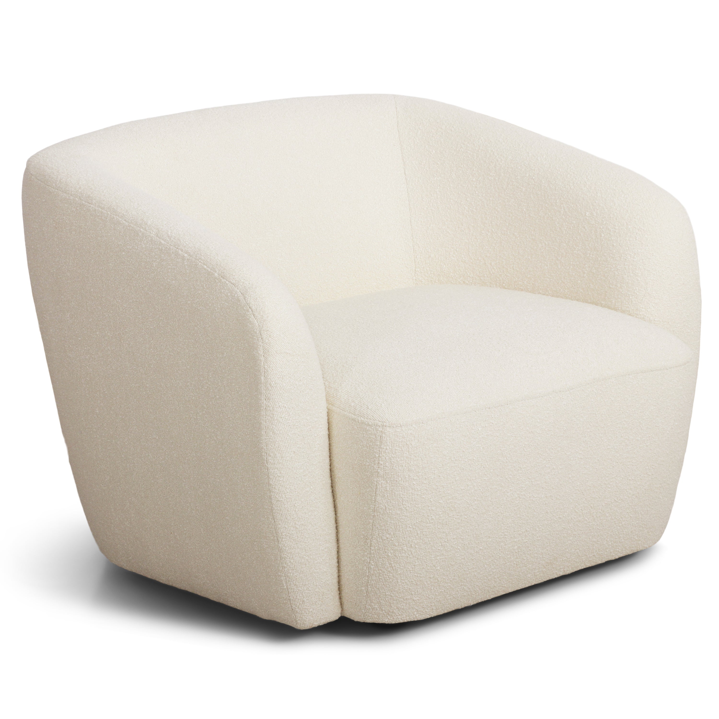 Melisalaenestolhvidboucle-1 Melisa - Sessel aus weißem Bouclé B: 104 T: 82 H:66 cm – Bild 1