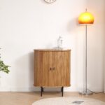Florence Jalousieschrank mit Lamellen in Eiche 70x40x85 cm – Bild 2