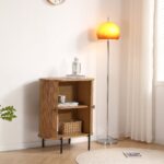 Florence Jalousieschrank mit Lamellen in Eiche 70x40x85 cm – Bild 3