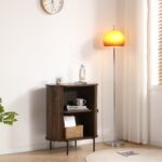 Florence Jalousieschrank mit Lamellen in geräucherter Eiche 70x40x85 cm. – Bild 3