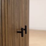 Florence Jalousieschrank mit Lamellen in geräucherter Eiche 70x40x85 cm. – Bild 12