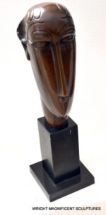 Amedo Modigliani Kopf in Bronze mit Künstlersignatur – Bild 5